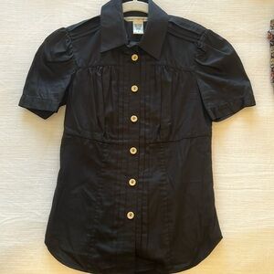 DVF Diane Von Furstenberg Safari Button up shirt sz 2